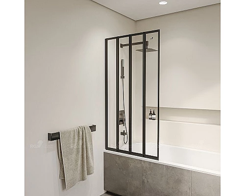 Заказать Шторка на ванну RGW Screens SC-23B 100x150 03112310-14 профиль Черный стекло прозрачное в магазине сантехники Santeh-Crystal.ru