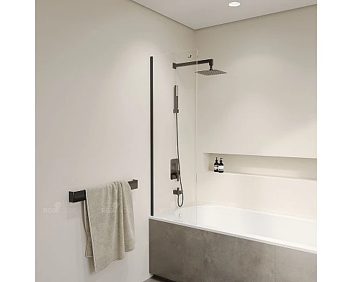 Заказать Шторка на ванну RGW Screens SC-056B 40x150 351105640-14 профиль Черный стекло прозрачное в магазине сантехники Santeh-Crystal.ru