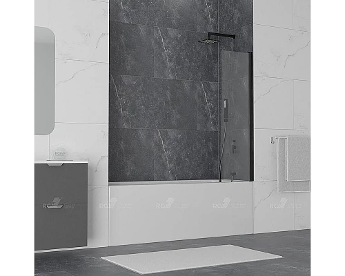Заказать Шторка на ванну RGW Screens SC-056B 40x150 351105640-14 профиль Черный стекло прозрачное в магазине сантехники Santeh-Crystal.ru