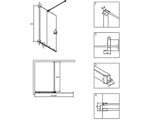 Купить Шторка на ванну RGW Screens SC-46 90х150 06114609-11 профиль Хром стекло прозрачное в магазине сантехники Santeh-Crystal.ru