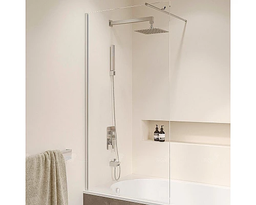 Приобрести Шторка на ванну RGW Screens SC-051 60х150 351105106-11 профиль Хром стекло прозрачное в магазине сантехники Santeh-Crystal.ru