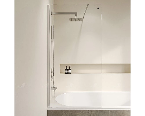 Приобрести Шторка на ванну RGW Screens SC-051 60х150 351105106-11 профиль Хром стекло прозрачное в магазине сантехники Santeh-Crystal.ru