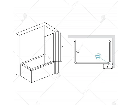 Приобрести Шторка на ванну RGW Screens SC-056 30х150 351105630-11 профиль Хром стекло прозрачное в магазине сантехники Santeh-Crystal.ru