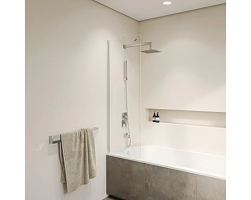 Приобрести Шторка на ванну RGW Screens SC-056 40х150 351105640-11 профиль Хром стекло прозрачное в магазине сантехники Santeh-Crystal.ru