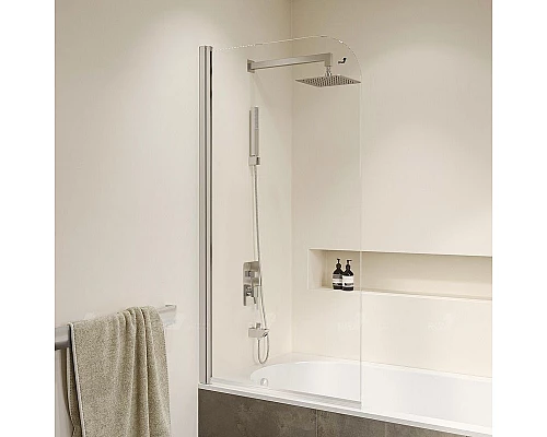 Купить Шторка на ванну RGW Screens SC-109 80х150 411110908-11 профиль Хром стекло прозрачное в магазине сантехники Santeh-Crystal.ru