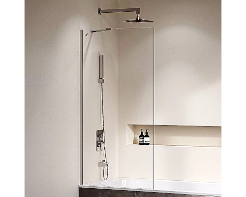 Приобрести Шторка на ванну RGW Screens SC-150 80x150 351115008-11 профиль Хром стекло прозрачное в магазине сантехники Santeh-Crystal.ru