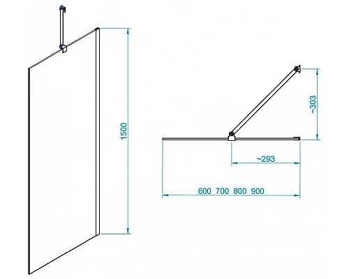 Приобрести Шторка на ванну RGW Screens SC-150 80x150 351115008-11 профиль Хром стекло прозрачное в магазине сантехники Santeh-Crystal.ru