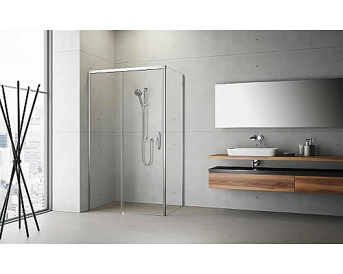 Заказать Душевая дверь Radaway Idea KDJ 120 L 387042-01-01L профиль Хром стекло прозрачное в магазине сантехники Santeh-Crystal.ru