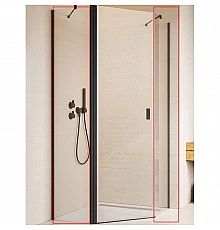 Душевая стенка Radaway Nes Black PTJ 90 10052900-54-01 боковая профиль Черный стекло прозрачное