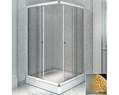 Приобрести Душевой уголок Radomir 100x110 1-09-1-0-0-1231 профиль Белый стекло матовое в магазине сантехники Santeh-Crystal.ru