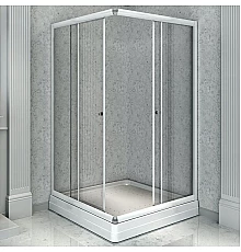 Душевой уголок Radomir 100x100 1-09-1-0-0-1190 профиль Белый стекло прозрачное