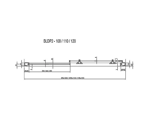 Купить Душевая дверь Ravak Blix BLDP2-100 0PVA0U00ZG профиль Сатин стекло Grape в магазине сантехники Santeh-Crystal.ru