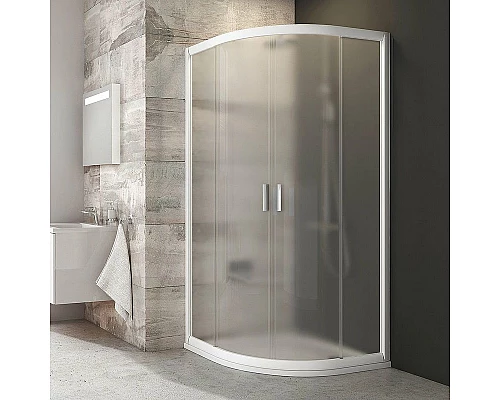 Купить Душевой уголок Ravak Blix BLCP4-90 90x90 3B270100ZG профиль Белый стекло Grape в магазине сантехники Santeh-Crystal.ru