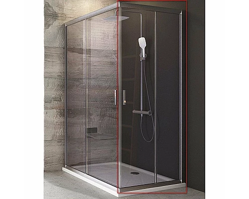 Приобрести Душевая дверь Ravak Blix BLRV2К-90 1XV70U00Z1 профиль Сатин стекло Transparent в магазине сантехники Santeh-Crystal.ru