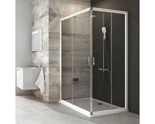 Купить Душевая дверь Ravak Blix BLRV2К-120 1XVG0100Z1 профиль Белый стекло Transparent в магазине сантехники Santeh-Crystal.ru