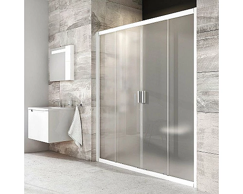 Купить Душевая дверь Ravak Blix BLDP4-190 0YVL0100ZG профиль Белый стекло Grape в магазине сантехники Santeh-Crystal.ru