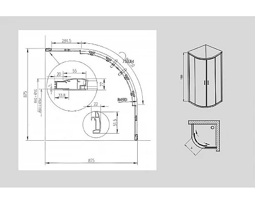 Заказать Душевой уголок Ravak Blix XP2CP4-90 90х90 X3B270C00Z1C профиль Хром стекло Transparent в магазине сантехники Santeh-Crystal.ru