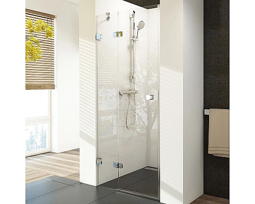 Заказать Душевая дверь Ravak Brilliant BSD2-90 A L 0UL7AA00Z1 профиль Хром стекло Transparent в магазине сантехники Santeh-Crystal.ru