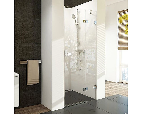 Купить Душевая дверь Ravak Brilliant BSD2-90 A R 0UP7AA00Z1 профиль Хром стекло Transparent в магазине сантехники Santeh-Crystal.ru