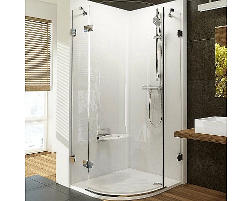 Купить Душевой уголок Ravak Brilliant BSKK3-80 80х80 L 3UL44A00Y1 профиль Хром стекло Transparent в магазине сантехники Santeh-Crystal.ru