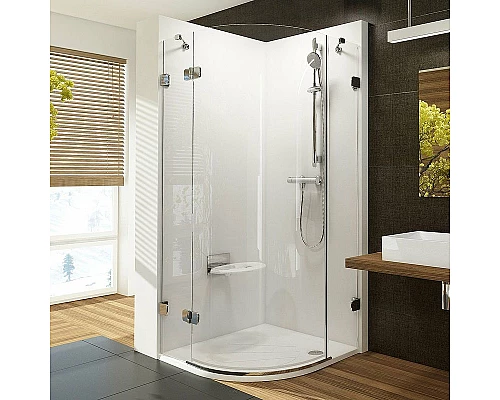 Купить Душевой уголок Ravak Brilliant BSKK3-80 80х80 L 3UL44A00Y1 профиль Хром стекло Transparent в магазине сантехники Santeh-Crystal.ru