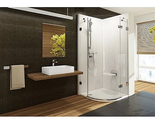 Купить Душевой уголок Ravak Brilliant BSKK3-80 80х80 R 3UP44A00Y1 профиль Хром стекло Transparent в магазине сантехники Santeh-Crystal.ru