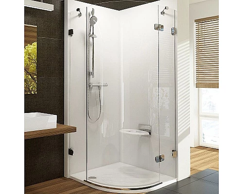 Купить Душевой уголок Ravak Brilliant BSKK3-90 90х90 R 3UP77A00Y1 профиль Хром стекло Transparent в магазине сантехники Santeh-Crystal.ru