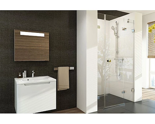 Купить Душевая дверь Ravak Brilliant BSD3-120 R 0UPG0A00Z1 профиль Хром стекло Transparent в магазине сантехники Santeh-Crystal.ru