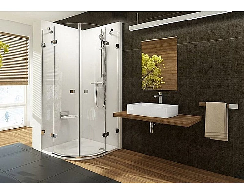 Купить Душевой уголок Ravak Brilliant BSKK4-80 80х80 3U244A00Y1 профиль Хром стекло Transparent в магазине сантехники Santeh-Crystal.ru