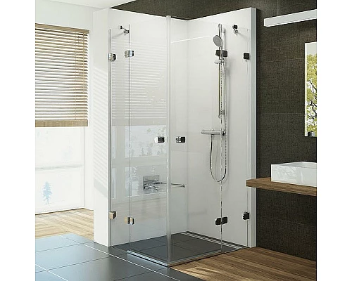 Приобрести Душевой уголок Ravak Brilliant BSRV4-100 100х100 1UVAAA00Z1 профиль Хром стекло Transparent в магазине сантехники Santeh-Crystal.ru