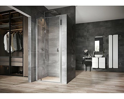 Купить Душевая дверь Ravak Nexty NDOP1-90 03O70C00Z1 профиль Хром стекло Transparent в магазине сантехники Santeh-Crystal.ru