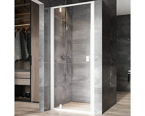 Приобрести Душевая дверь Ravak Nexty NDOP1-90 03O70101Z1 профиль Белый стекло Transparent в магазине сантехники Santeh-Crystal.ru