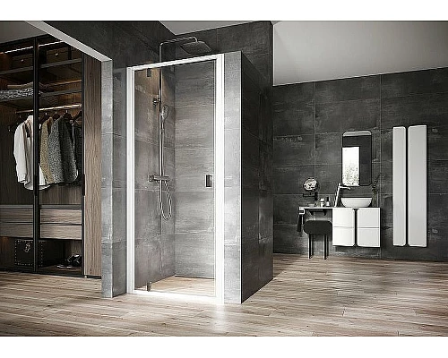 Купить Душевая дверь Ravak Nexty NDOP1-90 03O70100Z1 профиль Белый стекло Transparent в магазине сантехники Santeh-Crystal.ru