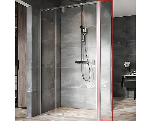 Приобрести Душевая стенка Ravak Nexty NPS-90 90O70U00Z1 профиль Сатин стекло Transparent в магазине сантехники Santeh-Crystal.ru