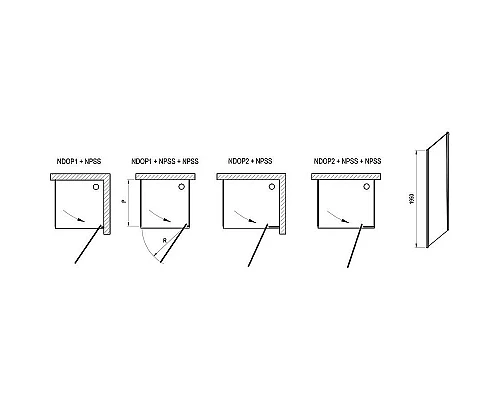 Купить Душевая стенка Ravak Nexty NPS-80 90O40U00Z1 профиль Сатин стекло Transparent в магазине сантехники Santeh-Crystal.ru