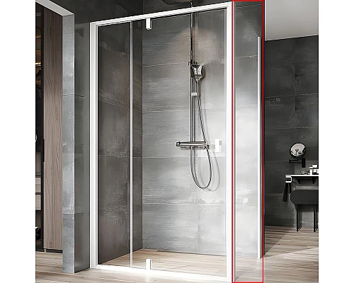 Купить Душевая стенка Ravak Nexty NPS-90 90O70100Z1 профиль Белый стекло Transparent в магазине сантехники Santeh-Crystal.ru