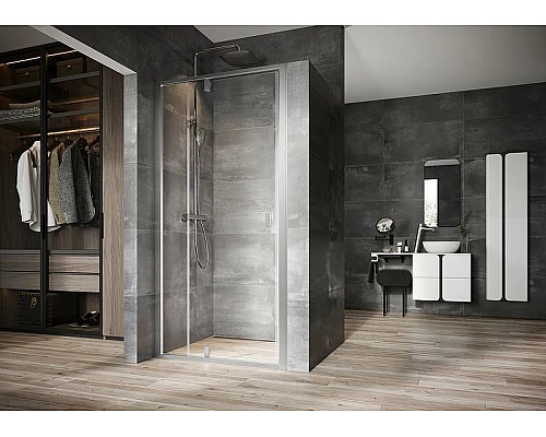 Заказать Душевая дверь Ravak Nexty NDOP2-100 03OA0U00Z1 профиль Сатин стекло Transparent в магазине сантехники Santeh-Crystal.ru