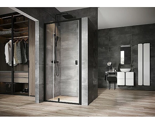 Заказать Душевая дверь Ravak Nexty NDOP2-110 03OD0300Z1 профиль Черный стекло Transparent в магазине сантехники Santeh-Crystal.ru