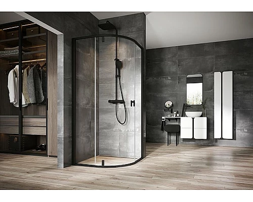 Приобрести Душевой уголок Ravak Nexty NSKK3-90 90x90 3O677300Z1 профиль Черный стекло Transparent в магазине сантехники Santeh-Crystal.ru