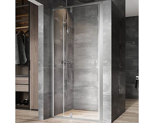 Заказать Душевая дверь Ravak Nexty NDOP2-120 03OG0U00Z1 профиль Сатин стекло Transparent в магазине сантехники Santeh-Crystal.ru