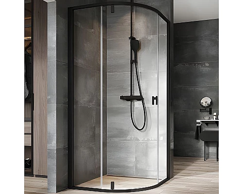 Приобрести Душевой уголок Ravak Nexty NSKK3-80 80x80 3O644300Z1 профиль Черный стекло Transparent в магазине сантехники Santeh-Crystal.ru