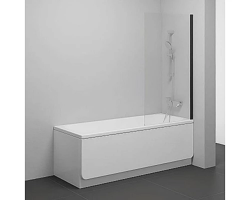 Приобрести Шторка на ванну Ravak Nexty NVS1-80 7O840300Z1 профиль Черный стекло Transparent в магазине сантехники Santeh-Crystal.ru