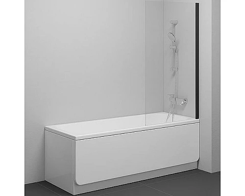 Приобрести Шторка на ванну Ravak Nexty NVS1-80 7O840300Z1 профиль Черный стекло Transparent в магазине сантехники Santeh-Crystal.ru