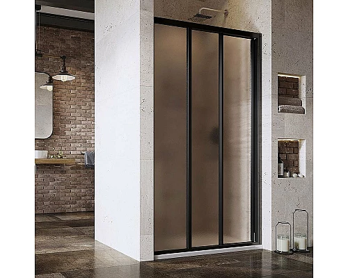Купить Душевая дверь Ravak Supernova ASDP3-110 00VD03R2ZG профиль Черный стекло Grape в магазине сантехники Santeh-Crystal.ru