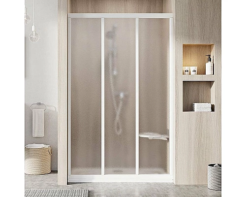 Приобрести Душевая дверь Ravak Supernova ASDP3-120 00VG01R2ZG профиль Белый стекло Grape в магазине сантехники Santeh-Crystal.ru