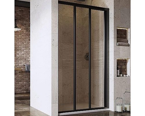 Купить Душевая дверь Ravak Supernova ASDP3-80 00V403R2Z1 профиль Черный стекло Transparent в магазине сантехники Santeh-Crystal.ru