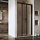 Купить Душевая дверь Ravak Supernova ASDP3-80 00V403R2Z1 профиль Черный стекло Transparent в магазине сантехники Santeh-Crystal.ru