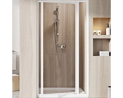 Приобрести Душевая дверь Ravak Supernova SDOP-80 03V401O2Z1 профиль Белый стекло Transparent в магазине сантехники Santeh-Crystal.ru