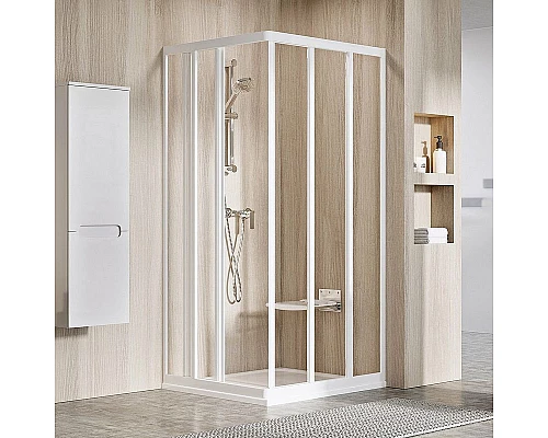 Приобрести Душевая дверь Ravak Supernova ASRV3-75 198 15V301R2Z1 профиль Белый стекло Transparent в магазине сантехники Santeh-Crystal.ru