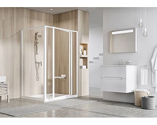 Приобрести Душевая стенка Ravak Supernova PSS-75 940301O2Z1 профиль Белый стекло Transparent в магазине сантехники Santeh-Crystal.ru